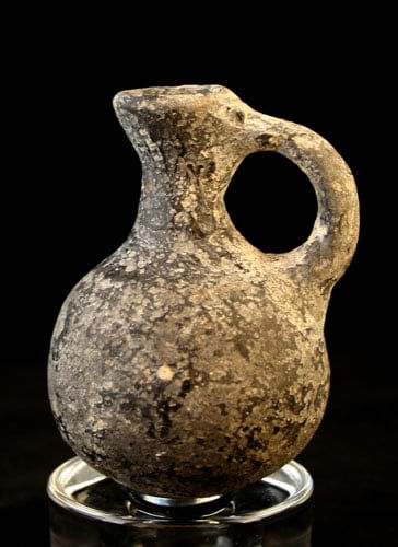 Iron Age Black Terracotta Jug, 900 BCE - 700 BCE