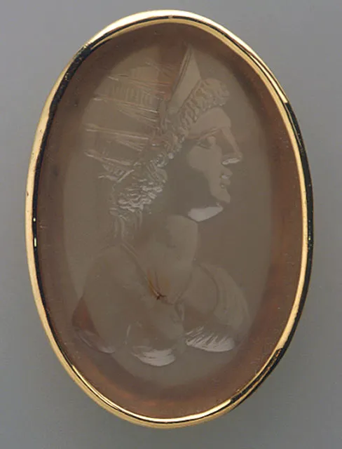 Classical Revival Intaglio depicting a Bust of a Roman Empress, 1700 CE - 1900 CE