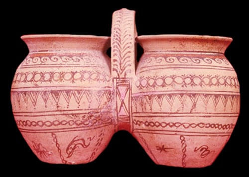 Daunian Painted Pottery Vessel, 500 BCE - 400 CE