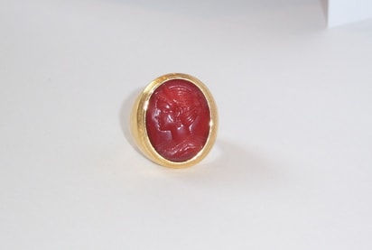 Red Carnelian Intaglio Depicting a Roman Empress, 1700 CE - 1900 CE