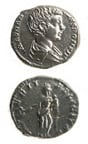 Silver Denarius of Caracalla Struck While Caesar, 196 CE - 198 CE