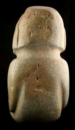 Mezcala Stone Sculpture of a Seated Man, 300 BCE - 300 CE