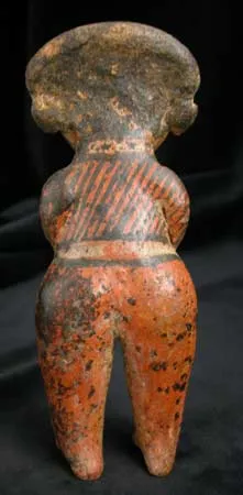 Chinesco Style (Type C) Nayarit Terracotta Sculpture of a Standing Man, 300 BCE - 300 CE