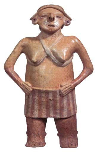 Nayarit Sculpture of Mother Carrying a Child, 300 BCE - 300 CE