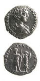 Silver Denarius of Caracalla Struck While Caesar, 196 CE - 198 CE