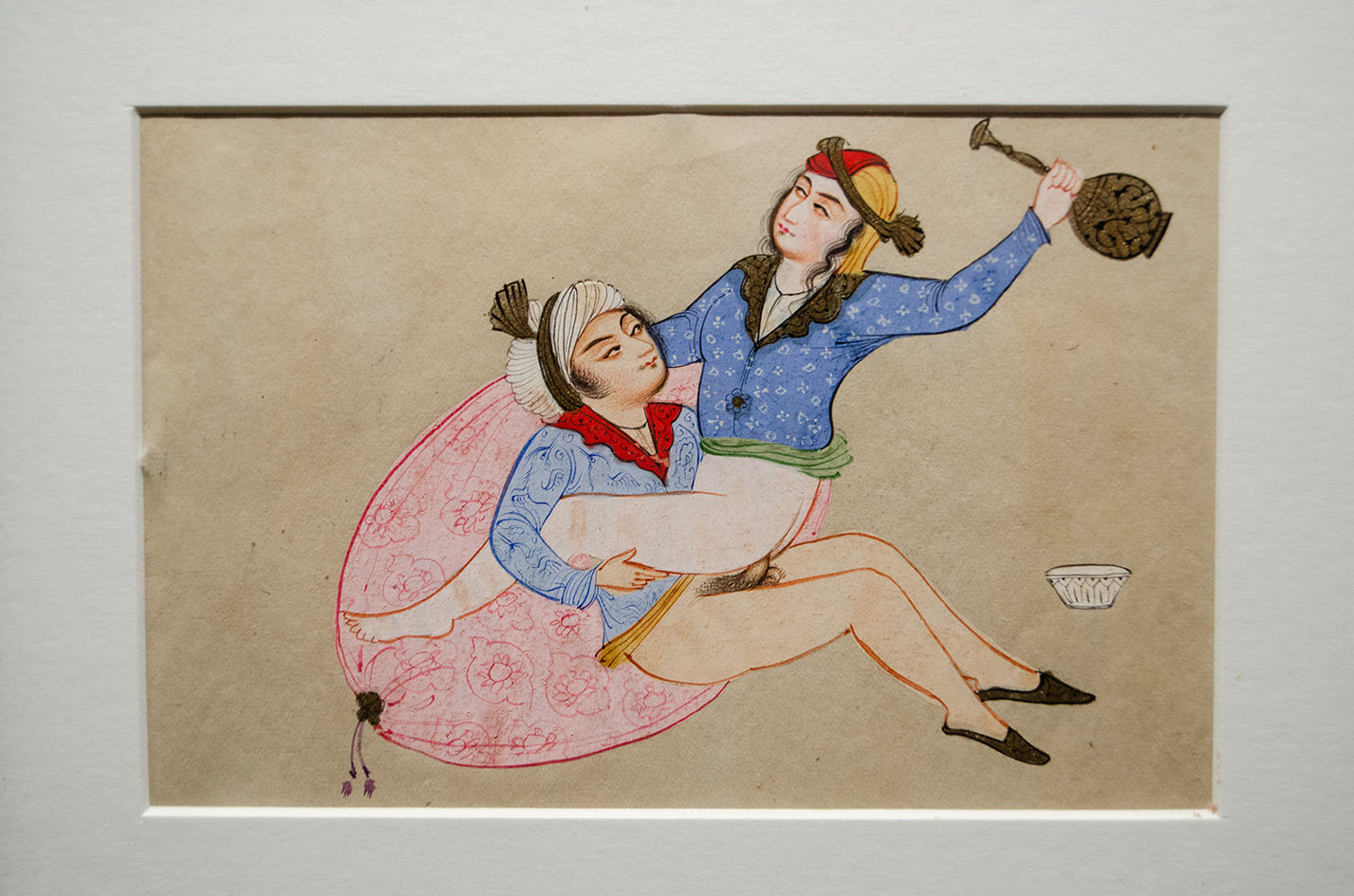 102 - Late Mughal Empire Erotic Manuscript / Painting Inspired by the Kama Sutra, 18th Century CE - 19th Century CE