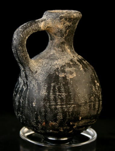 Iron Age Black Terracotta Jug, 900 BCE - 700 BCE