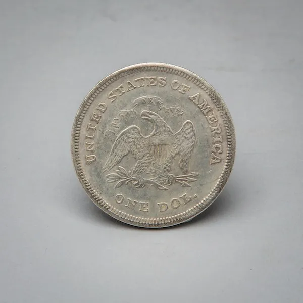 1872 American silver dollar