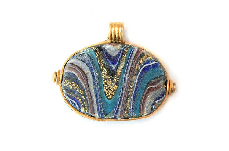 Gold Sandwich Glass Bead Pendant, 100 BCE - 100 CE