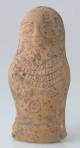 Late Roman/Early Byzantine Terracotta Sculpture of a Stylized Human, 300 CE - 600 CE