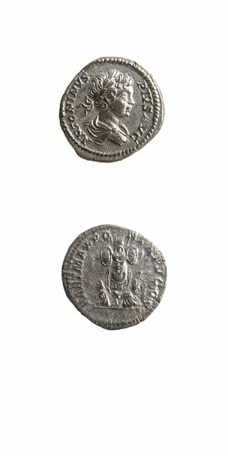 Silver Denarius of Emperor Caracalla, 200 CE - 210 CE