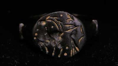 Roman Bronze Seal Ring, 100 CE - 300 CE
