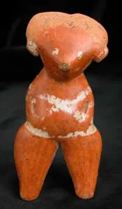 Chinesco Style (Type C) Nayarit Terracotta Sculpture of a Standing Woman, 300 BCE - 300 CE