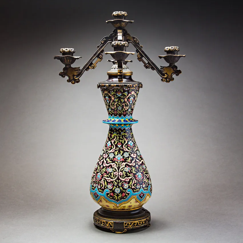 Pair of Hispano-Moorish candelabra (2)