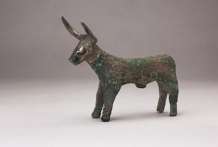 Bronze Bull with gold horns, 1800 BCE - 1300 BCE