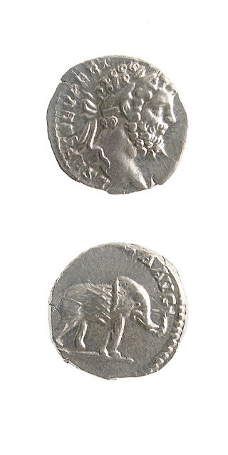 Silver Denarius of Emperor Septimius Severus, 197 CE