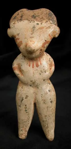 Chinesco Style (Type C) Nayarit Terracotta Sculpture of a Standing Woman, 300 BCE - 300 CE