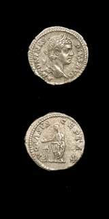 Silver Denarius of Emperor Caracalla, 200 CE - 210 CE