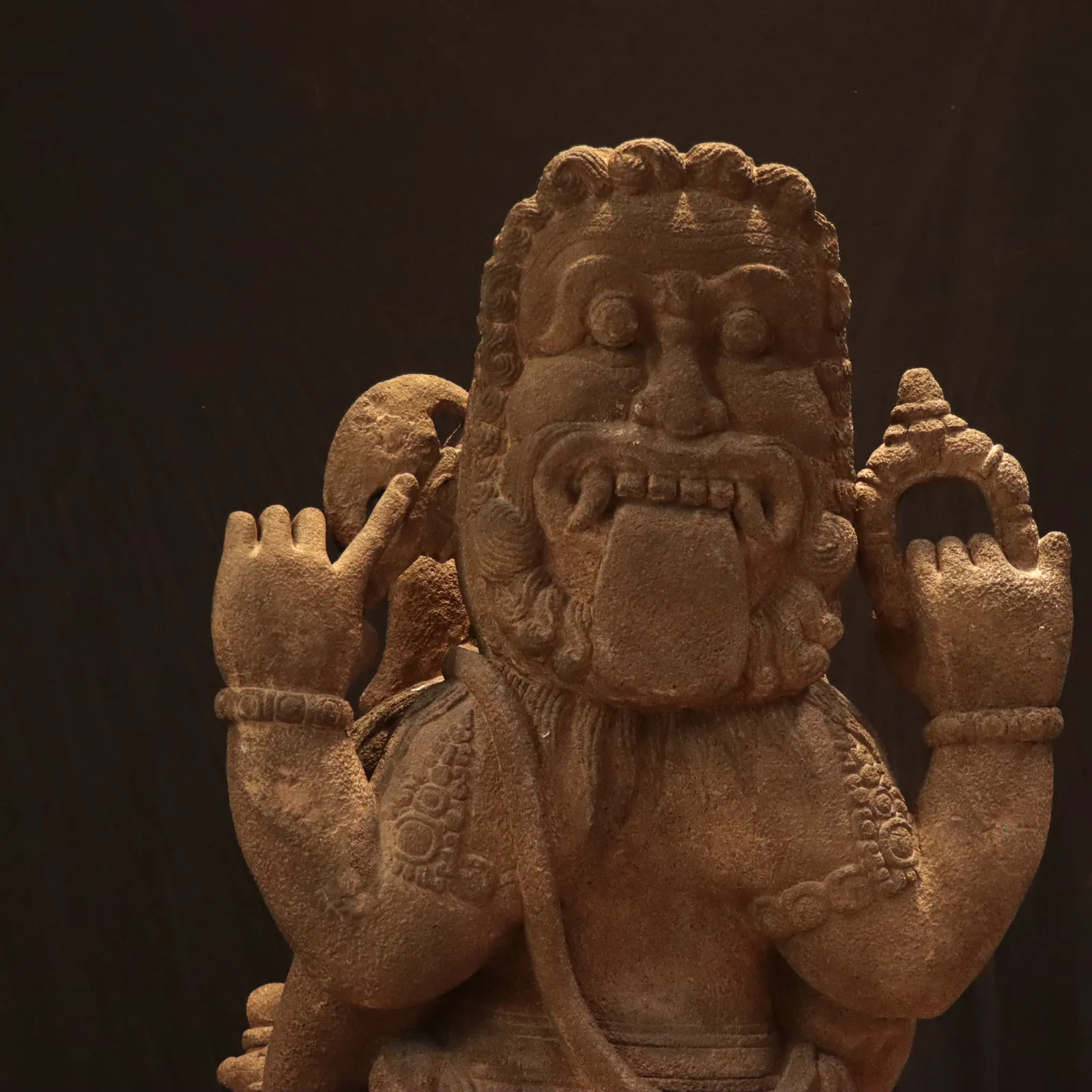 Indonesian Volcanic Andesite Sculpture of Ganesh, 16th Century CE - 19th Century CE