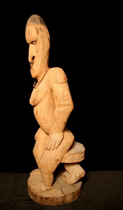 Sepik River Sculpture of a Seated Woman, 20th Century CE