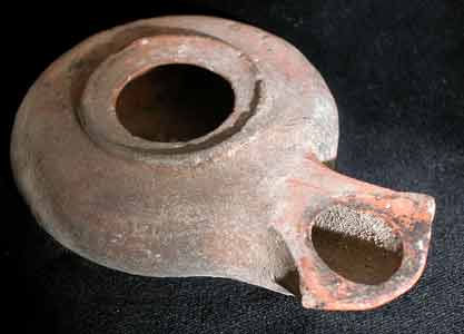 Roman Oil Lamp of the Herodian Period, 50 BCE - 50 CE