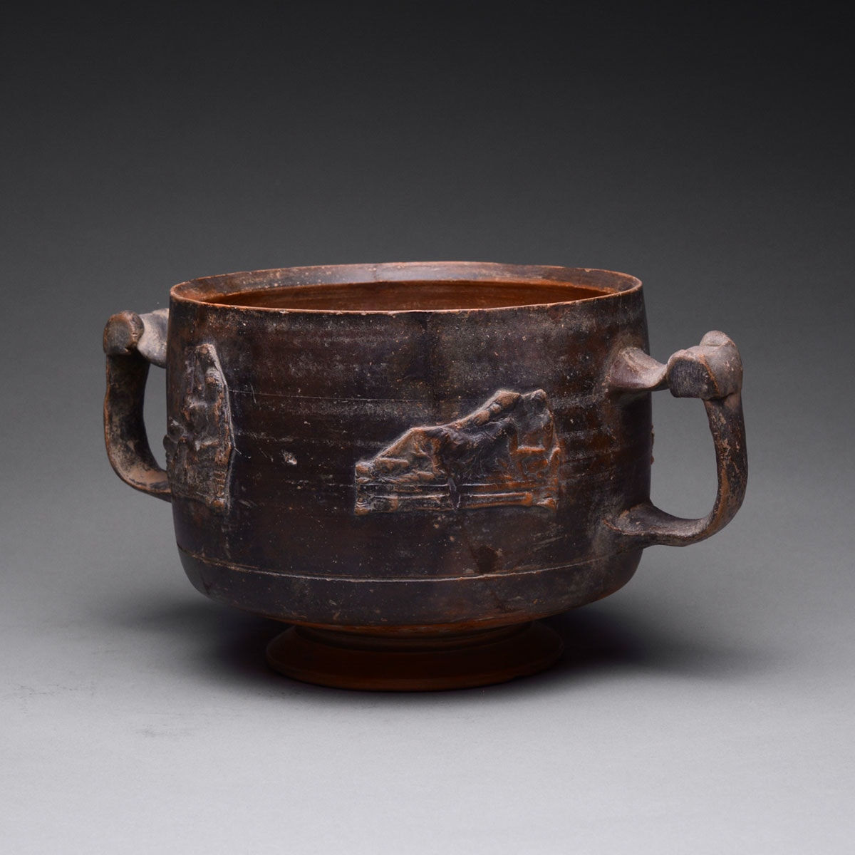 Roman Skyphos Decorated With Embracing Couple, 100 BCE - 100 CE