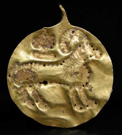 Gold Roundel with Zoomorphic Motif, 1900 BCE - 600 BCE