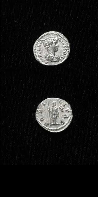 Silver Denarius of Geta Struck While Caesar, 199 CE - 202 CE