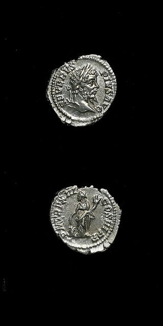 Silver Denarius of Emperor Septimius Severus, 198 CE - 211 CE