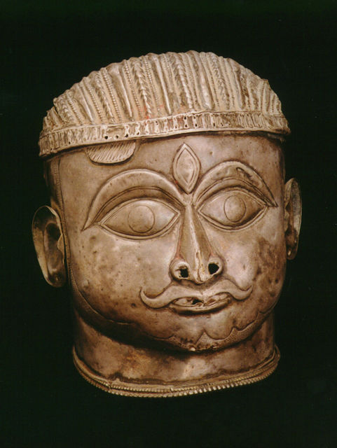 Afghan Silver Head of a Man, 1500 CE - 1600 CE