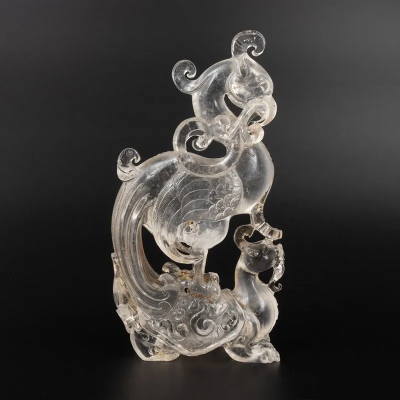 Cast glass sculpture in the shape of a Phoenix, 1644-1912 CE