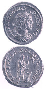 Silver Denarius of Emperor Elagabalus, 220 CE - 222 CE