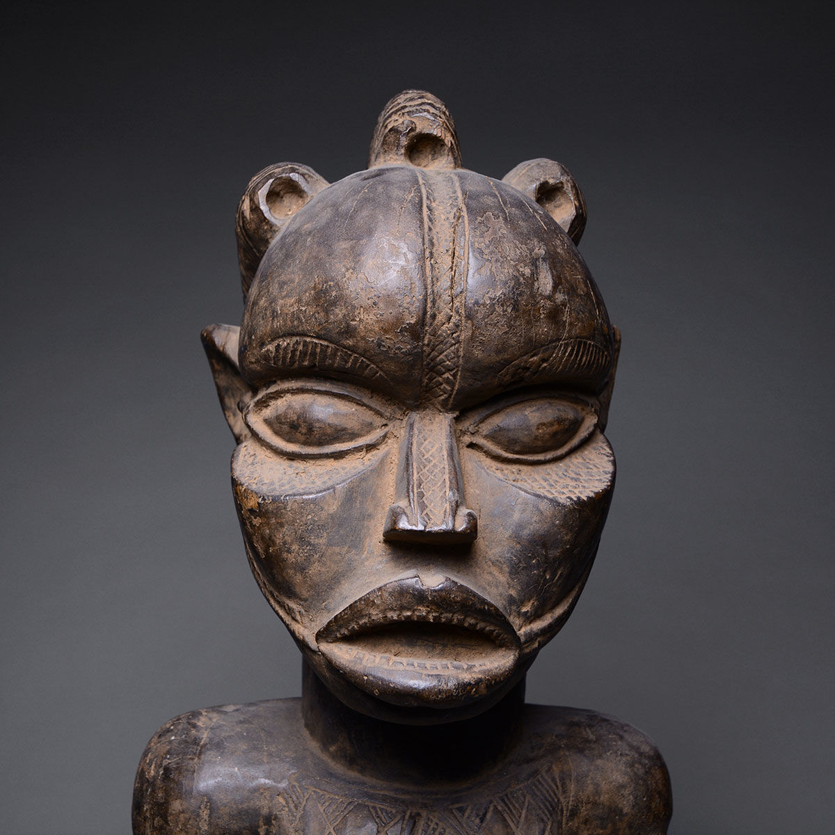 Bassa Wooden Sculpture of a Woman, 20th Century CE