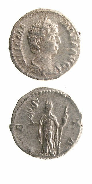 Silver Denarius of Julia Mamaea, 222 CE - 235 CE