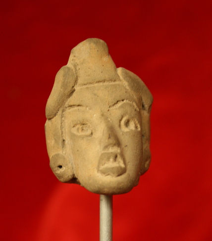 Mayan Terracotta Head, 200 CE - 600 CE
