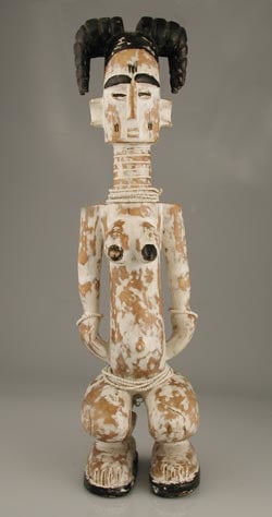 Fanti Wooden Sculpture of a Standing Woman, 20th Century CE