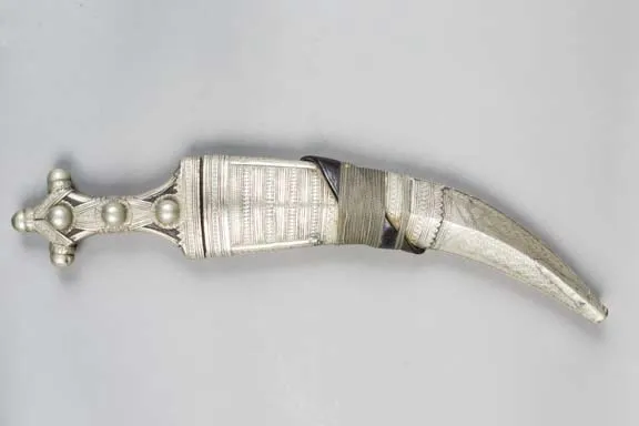 Silver dagger and sheath