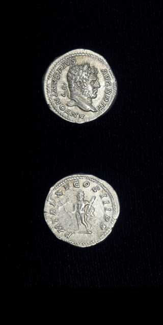 Silver Denarius of Emperor Caracalla, 210 CE - 213 CE