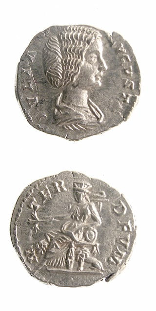 Silver Denarius of Empress Julia Domna, 196 CE - 211 CE