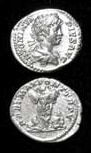 Silver Denarius of Emperor Caracalla, 200 CE - 210 CE