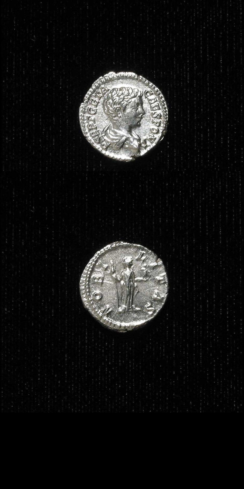 Silver Denarius of Geta Struck While Caesar, 199 CE - 202 CE