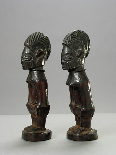 Pair of Yoruba Ibeji Twin Sculptures, 20th Century CE