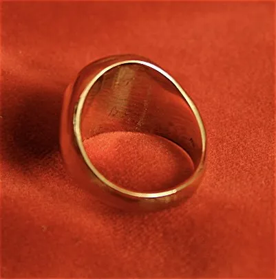 Gold Ring Featuring a Roman Carnelian Intaglio Depicting a Bust of the God Serapis, 100 CE - 300 CE