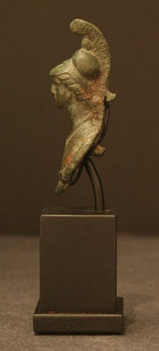 Roman Bronze Applique Bust of Athena / Minerva, 1st Century CE - 3rd Century CE