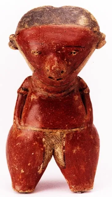 Chinesco Style (Type C) Nayarit Terracotta Sculpture of a Standing Woman, 300 BCE - 300 CE