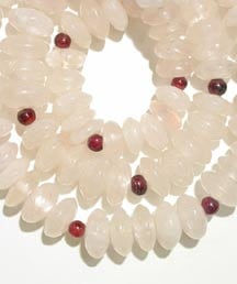 Rose Quartz Bead and Garnet Bead Necklace