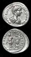 Silver Denarius of Caracalla Struck While Caesar, 196 CE - 198 CE