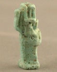 Faience Onuris Amulet, 664 BCE - 30 BCE