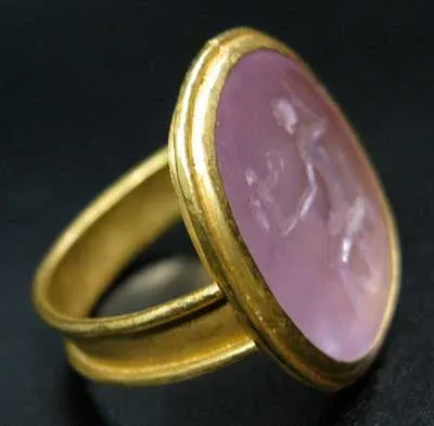 Intaglio Set in a Gold Ring