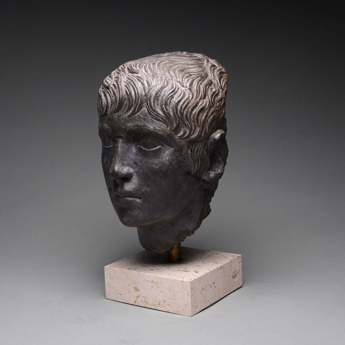 A Roman Grey Marble Head